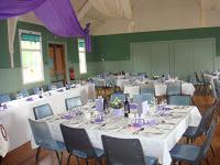 The Church hall laid out for a wedding reception