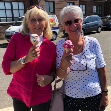 two people eating ice-cream